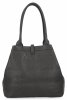 Elegancka Torebka Skórzana typu Shopper Bag Szara